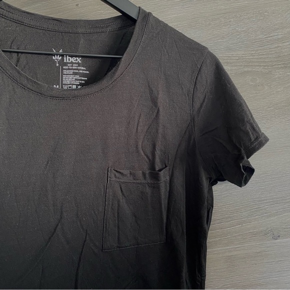 Ibex Pocket Tee Short Sleeve Merino Black M - Picture 2 of 5